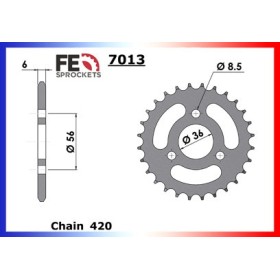 KIT CHAINE FE JR.50 '83/06 13X28 HR