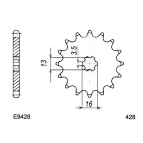 KIT CHAINE FE ER.80/TS.80.ER '81/84 14X45 OR