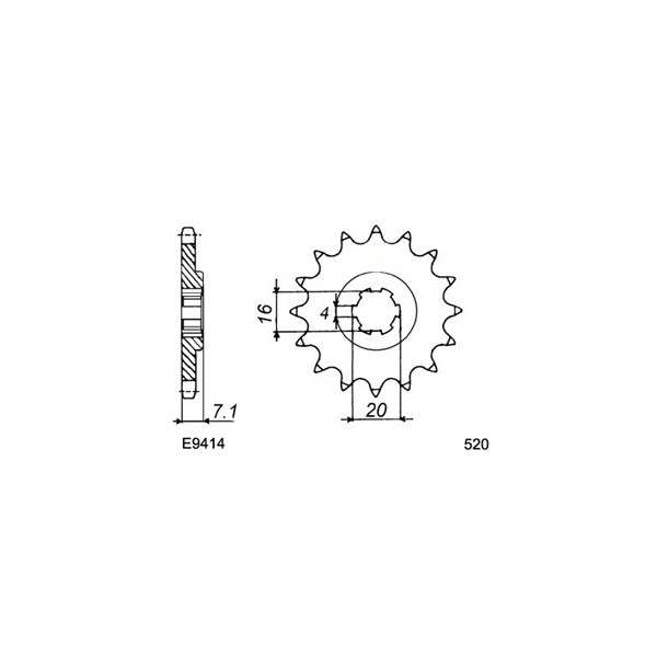 KIT CHAINE FE LT.80 '90/06 10X22 OR 