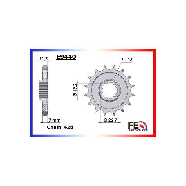 KIT CHAINE FE DR.125.S '85/02 16X53 MX 