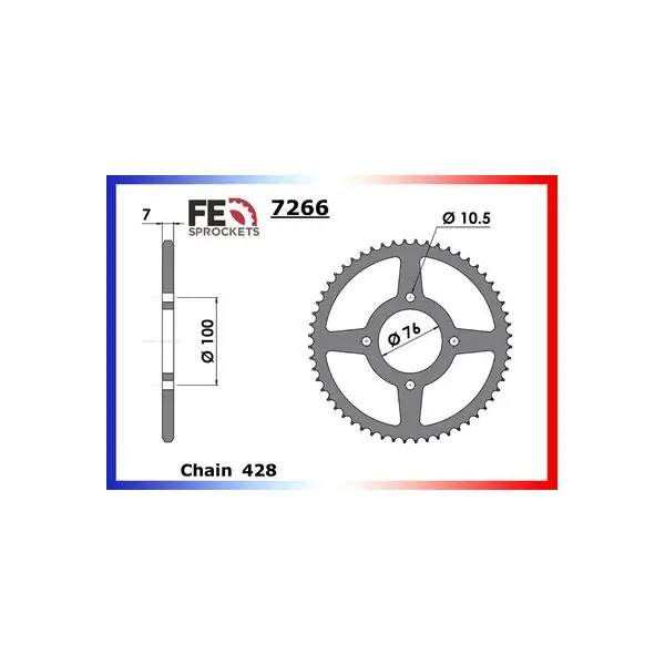 KIT CHAINE FE VL125INTRUDER'99/07 14X56 RX/XW.SR