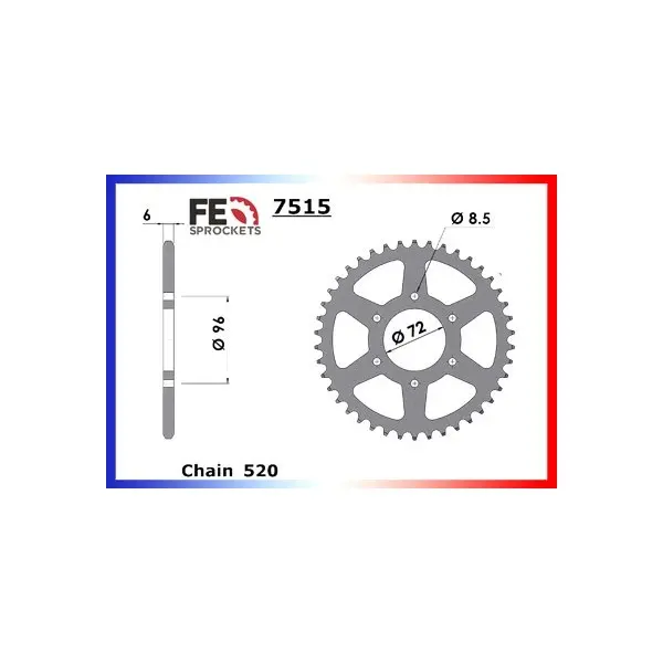 KIT CHAINE FE DR.250 '82/87 14X42 Rµ
