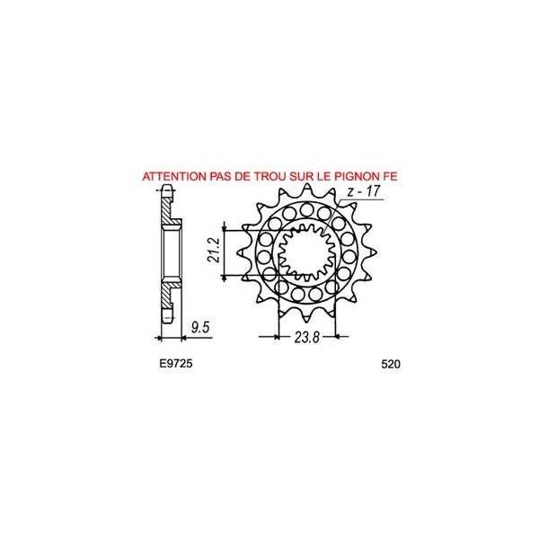 KIT CHAINE FE RMZ.450 '05/07 14X49 RX/XW.SR* 