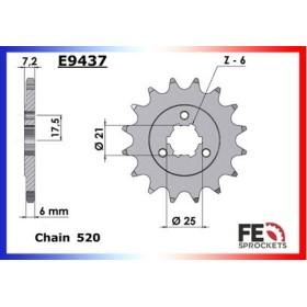 KIT CHAINE FE DR.650 '90/95 16X42 XWUR