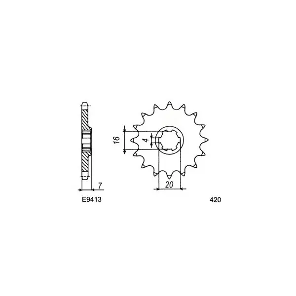 KIT CHAINE FE RM.80.X '86/88 Ptes Roue 14X50 OR