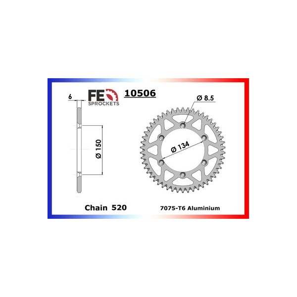 KIT CHAINE FE RMZ.250 '04/06 (4T) 13X48 RU# 