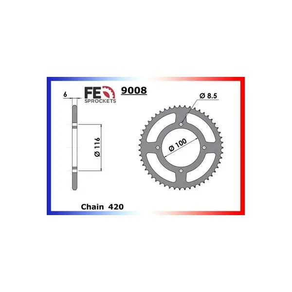 KIT CHAINE FE KX.80 '92/97 13X54 OR