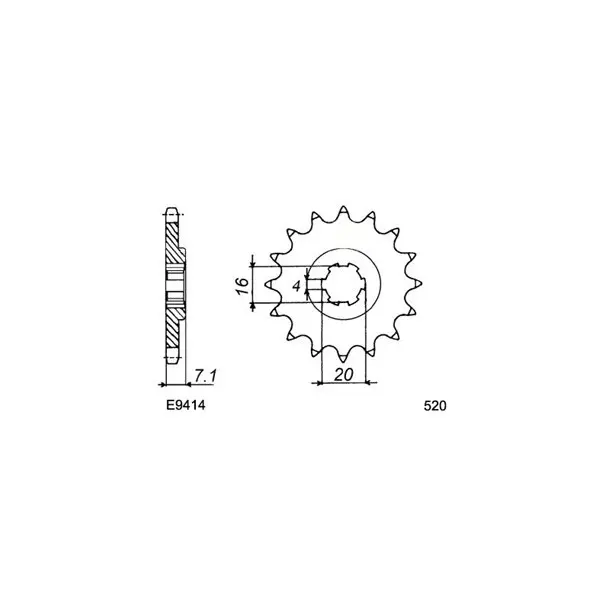 KIT CHAINE FE KFX.80 '03/06 10X22 OR