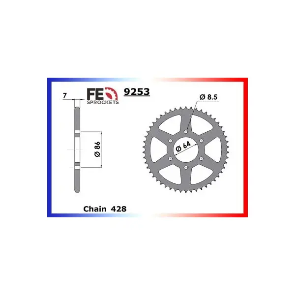 KIT CHAINE FE KE/KS.125 '75/83 14X50 RX/XW.SR