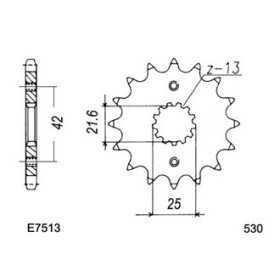 KIT CHAINE FE Z.250 '82 15X35 OR 