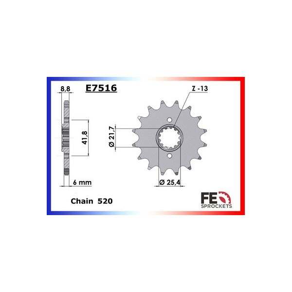 KIT CHAINE FE KLX.250.S '06/14 14X42 RU 