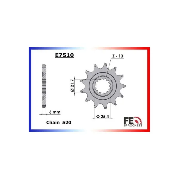 KIT CHAINE FE KLX.450.R '07/14 13X50 RU