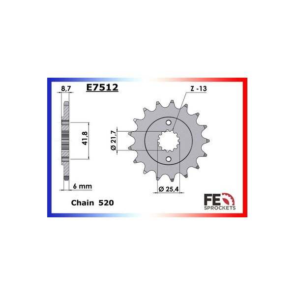 KIT CHAINE FE GPZ.500.S/EX '87/93 16X42 OR* 