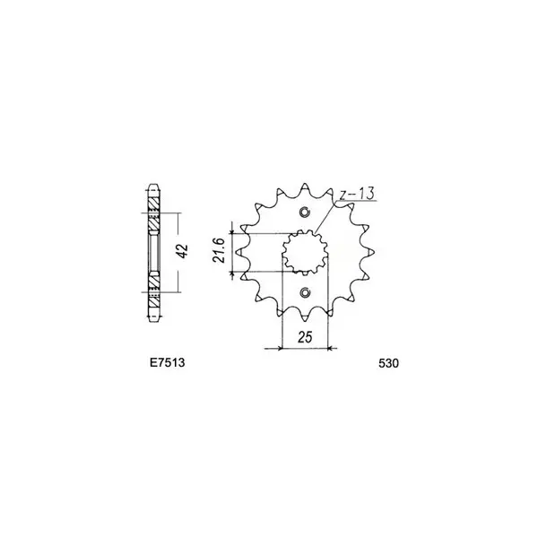 KIT CHAINE FE GPZ.550.D '81 16X38 RX/XW.SR