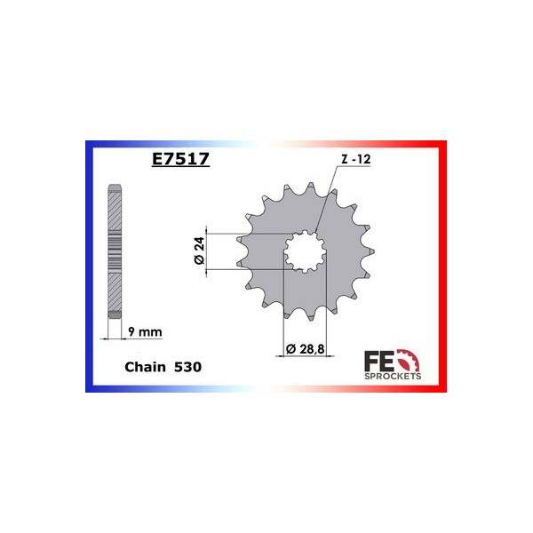 KIT CHAINE FE ZX.900.NINJA '90/93 17X48 OR* 