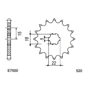 KIT CHAINE FE KX.125 '99/2000 12X48 Rµ