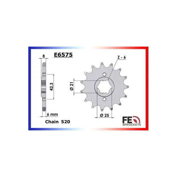 KIT CHAINE FE KLX.250 '81/83 14X46 MX