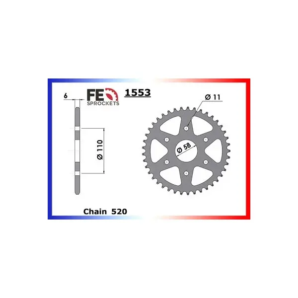 KIT CHAINE FE 125.RED ROSE '88/95 14X41 R*