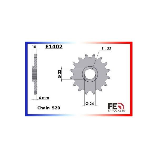 KIT CHAINE FE 125.TUAREG WIND '87/88 15X41 R* 