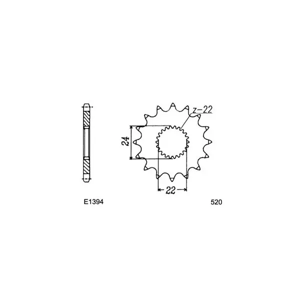 KIT CHAINE FE 125.ETX '99/01 16X45 MX
