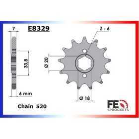 KIT CHAINE FE 125.AJP '03/13 12X48 OR 