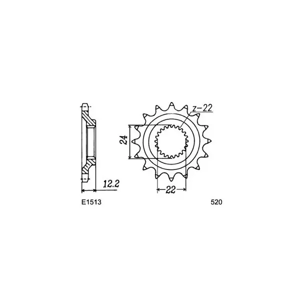 KIT CHAINE FE 600.PEGASO '90/92 17X42 OR*
