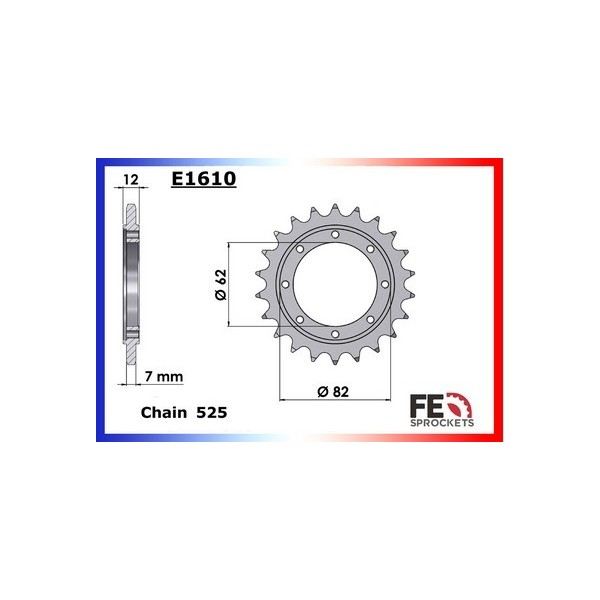 KIT CHAINE FE 850.SRV '12/16 22X47 ORµ 