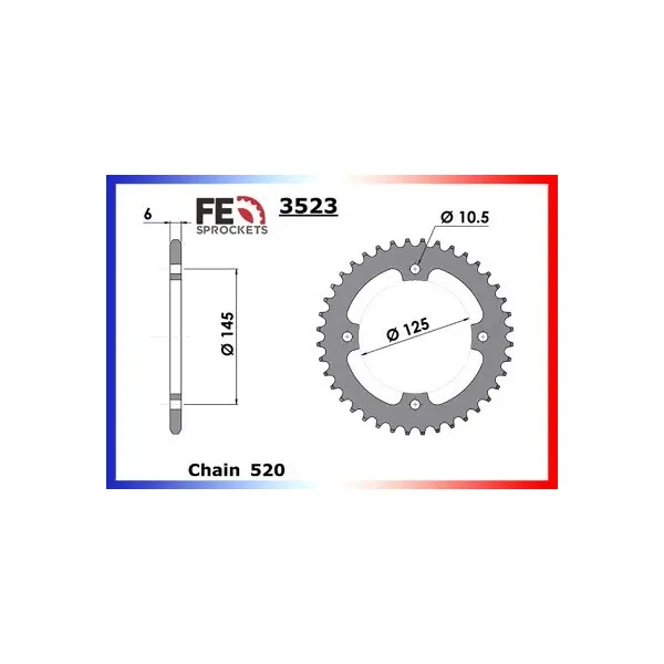 KIT CHAINE FE BAROSSA170 MAGNA'05- 12X40 RX/XW.SR