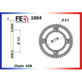 COURONNE ACIER KTM 85.SX '04/09 47 428