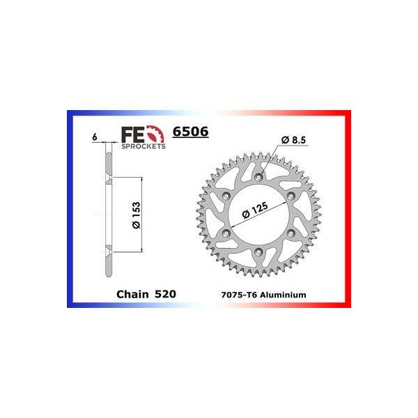 COURONNE ALU CR125 83A07 45 520 ALU 