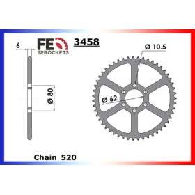 COURONNE ACIER COUR AC YZ125 79 40 520