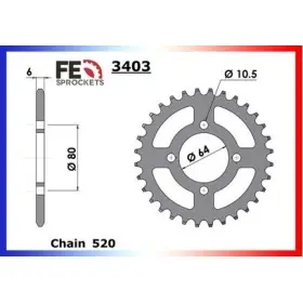 COURONNE ACIER YAM 125.BREEZE '92/04 36 520