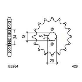 PIGNON YAM DT125.TENERE '88 13
