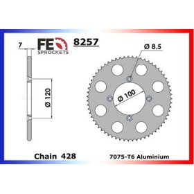 COURONNE ALU BETA 125.RR '06/16 46 428