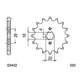 PIGNON PSB SUZUKI GT.185 14 520