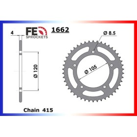 COURONNE ACIER PIAGGIO EAGLET.50'96 46 415