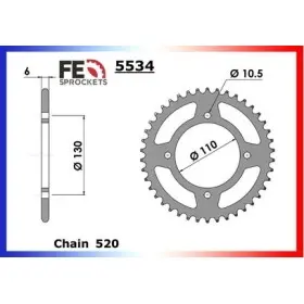 COURONNE ACIER TRX.200.FOURTRAX '91 40 520