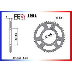 COURONNE ACIER GILERA 50.GSM '99/03 46 420