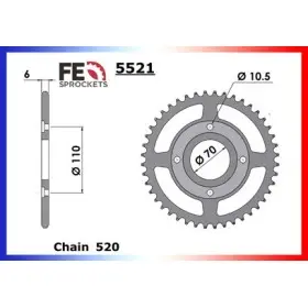 COURONNE ACIER COUR AC CB250RS/A/B 44 520