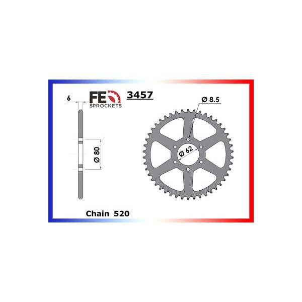 COURONNE ACIER COUR AC SR/XT240.250 40 520 