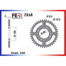COURONNE ACIER COUR AC RG250GAMMA 37 520