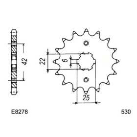 PIGNON HONDA CB250T/N-CB360 15