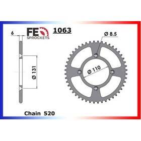 COURONNE ACIER CR A KTM 350.FREERIDE '12 48 520