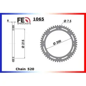 COURONNE ACIER CR A KTM240/420/495 DIA:200 48