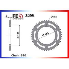 COURONNE ACIER CA KTM 125à600cm3'84/89 44 520