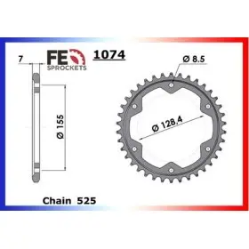 COURONNE ACIER KTM 1290.SUPER DUKE R '14/16 40 525