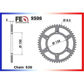 COURONNE ACIER COUR AC KLX.250.R '82/96 42 520