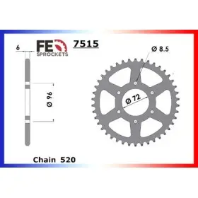 COURONNE ACIER COUR AC DR250-SP370 39 520