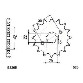 PIGNON HONDA XL250 13 520