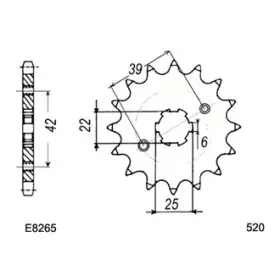 PIGNON HONDA XL250 13 520